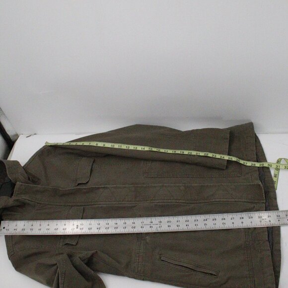 prAna Jacket Womens Small Hooded Green Cristos Parka Coat Organic Cotton Stretch - Picture 10 of 16